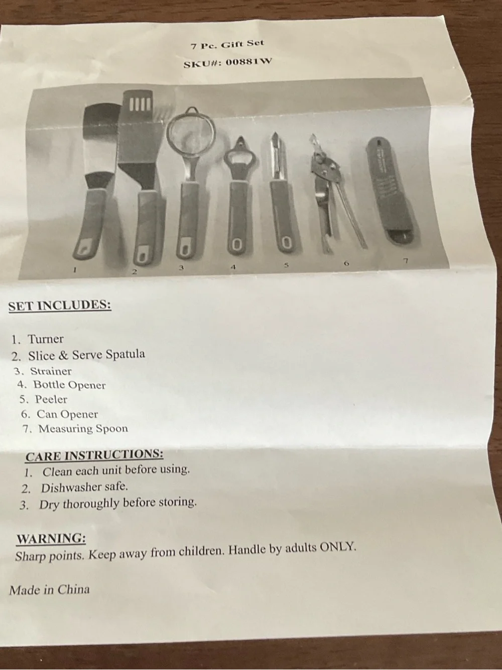 Kitchen Utensils 7 Piece Set New